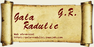 Gala Radulić vizit kartica